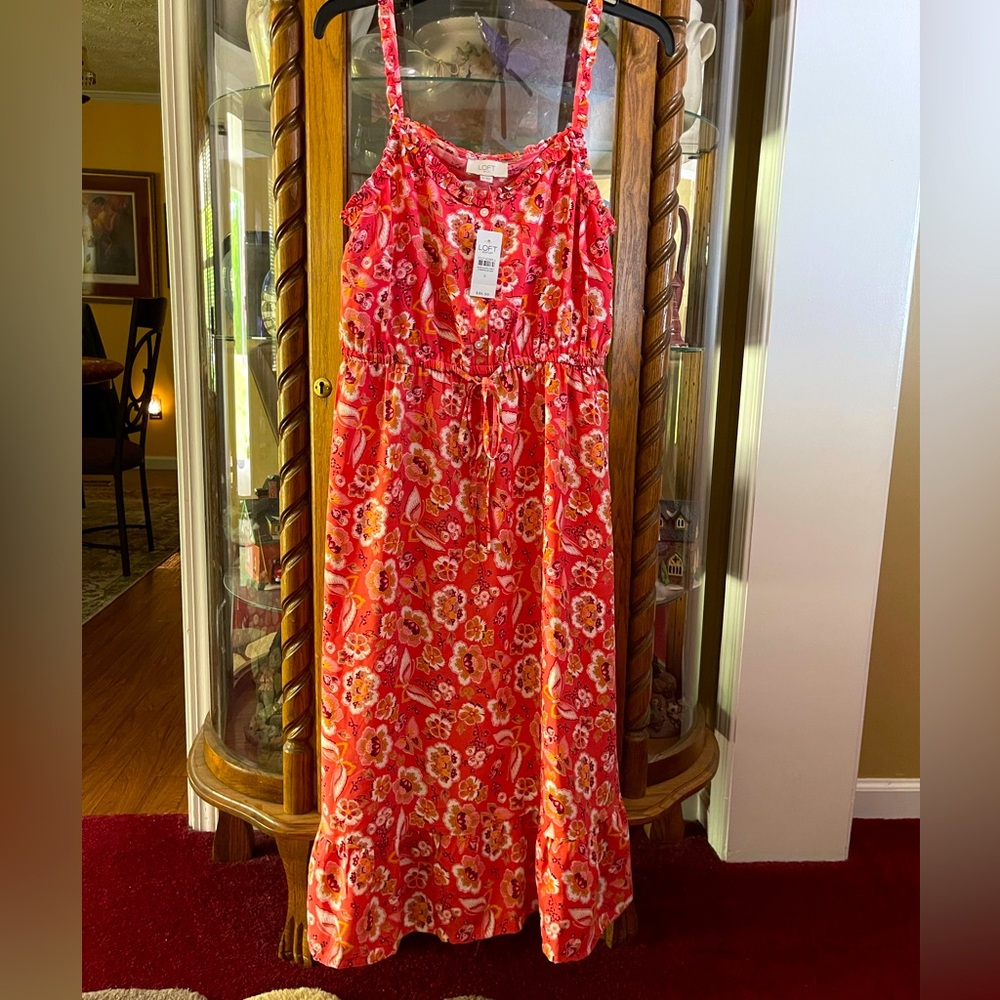 LOFT sun dress size small floral new with tags!